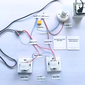 Intrerupator touch cap scara, cap cruce iUni 1F, Sticla securizata, LED, Argintiu - Img 7