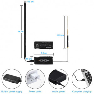 Modul cu Camera Spion Wireless iUni IP20, P2P, baterie incorporata, Slot card - Img 8