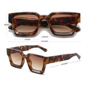 Ochelari de Soare Retro Square iUni iEye, UV400, Brown - Img 4