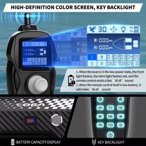 RESIGILAT - Barca Plantat, Nadit si Momit iUni V803 PRO, GPS, Sonar Fish Finder, 5200mAh, 4 cuve, 3kg, 500m, 15km/h - Img 6