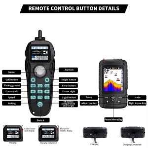 RESIGILAT - Barca Plantat, Nadit si Momit iUni V803 PRO, GPS, Sonar Fish Finder, 5200mAh, 4 cuve, 3kg, 500m, 15km/h - Img 16