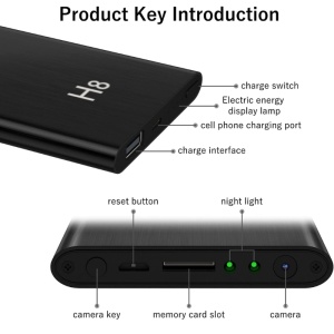 Camera Spion in Baterie Externa iUni H8, Full HD, Slot card, 5000mAh, Wi-Fi, Night Vision, Detectie miscare - Img 10