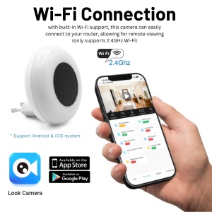 Camera Spion in Lampa de veghe cu Ceas iUni IP71, Wi-Fi, 64GB, Full HD, Night Vision, Vizualizare Live pe telefon - Img 4