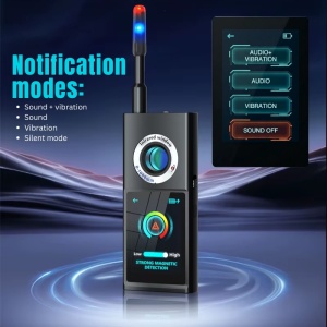Detector camere ascunse, microfoane si trackere GPS iUni F888, Ecran tactil OLED, Smart AI, Alarma antiefractie, 50-8000 MHz - Img 11
