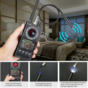Detector de camere si microfoane spion profesional iUni K68 - Img 8