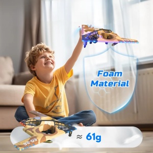 Drona avion cu telecomanda iUni E0-26, Quadcopter, Stealth Bomber Plane, Acrobatii 360°, Giroscop, Rezistent la impact, Lumini LED - Img 2