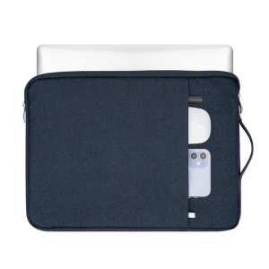 Geanta Laptop 13"-14" iUni, Material Textil Impermeabil, Anti-zgarieturi, Anti-socuri, Buzunar extern, Bleumarin - Img 13