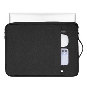 Geanta Laptop 15"-16" iUni, Material Textil Impermeabil, Anti-zgarieturi, Anti-socuri, Buzunar extern, Negru - Img 13