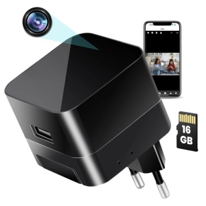 Incarcator USB cu Camera Spion iUni IP90, 16GB, Wi-Fi, Vizualizare 4K, Night Vision, Senzor miscare
