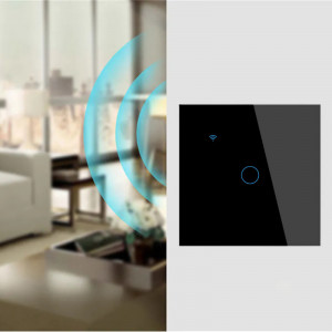 Intrerupator smart touch cap scara/cruce iUni 1F, 1 Canal, Wi-Fi, Sticla securizata, LED, Black - Img 4