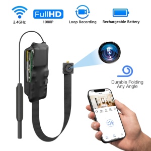 Modul cu Camera Spion iUni IP75, Wi-Fi, Full HD, Accesorii Nasturi, Slot Card microSD - Img 2