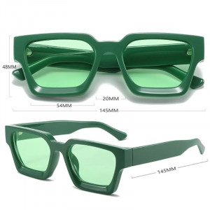 Ochelari de Soare Retro Square iUni iEye, UV400, Green - Img 8