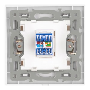 Priza internet RJ45, Cat6, Rama sticla securizata, iUni SD, Silver - Img 4