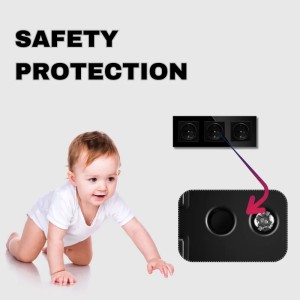 Priza tripla cu rama din sticla securizata iUni WS3, 16A, Black - Img 7