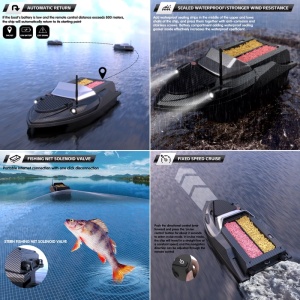 RESIGILAT - Barca Plantat, Nadit si Momit iUni V080, GPS, Sonar Fish Finder, Geanta Transport, 20000mAh, 800m, 15km/h - Img 12