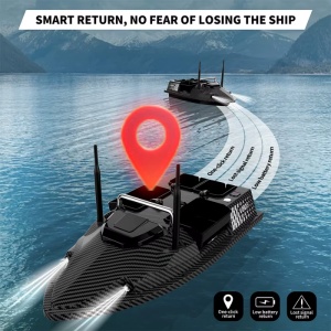 RESIGILAT - Barca Plantat, Nadit si Momit iUni V803 PRO, GPS, Sonar Fish Finder, 5200mAh, 4 cuve, 3kg, 500m, 15km/h - Img 13