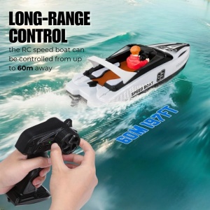 Barca cu telecomanda iUni HJ821, RC High-Speed Boat, Viteza 15 km/h, 2.4GHz, White - Img 8