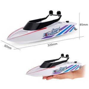 Barca cu telecomanda iUni RC Racing Boat Waterproof 3323, Frecventa 2.4G, Alb - Img 11