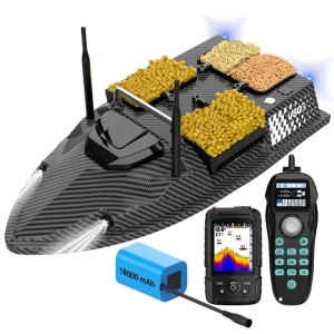 Barca Plantat, Nadit si Momit iUni V803 PRO, GPS, Sonar Fish Finder, 18000mAh, 4 cuve, 3kg, 500m, 15km/h - Img 18