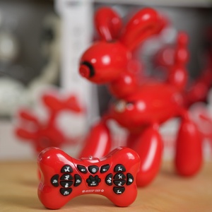 Caine Robot inteligent iUni K32A, Balloon Dog, 50 Comenzi, Control tactil, Telecomanda, Rosu-Negru - Img 2