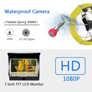 Camera Inspectie tevi, 20m, iUni ICT18, Monitor 7 inch - Img 2