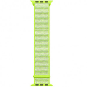 Curea iUni compatibila cu Apple Watch Ultra/SE/8/7/6/5/4/3/2/1, 38mm, Nylon Sport, Woven Strap, Electric Green - Img 2
