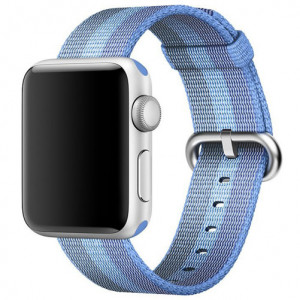 Curea iUni compatibila cu Apple Watch Ultra/SE/8/7/6/5/4/3/2/1, 38mm, Nylon, Woven Strap, Blue