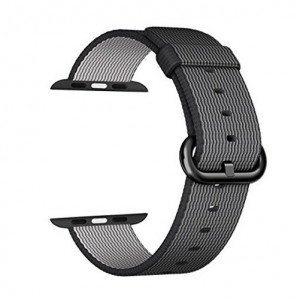 Curea iUni compatibila cu Apple Watch Ultra/SE/8/7/6/5/4/3/2/1, 38mm, Nylon, Woven Strap, Electric Gray - Img 3