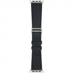 Curea iUni compatibila cu Apple Watch Ultra/SE/8/7/6/5/4/3/2/1, 40mm, Single Tour, Piele, Negru - Img 3