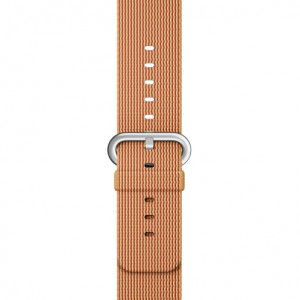 Curea iUni compatibila cu Apple Watch Ultra/SE/8/7/6/5/4/3/2/1, 42mm, Nylon, Woven Strap, Gold/Red - Img 2