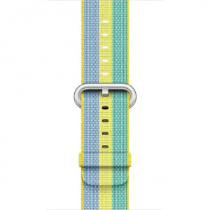 Curea iUni compatibila cu Apple Watch Ultra/SE/8/7/6/5/4/3/2/1, 42mm, Nylon, Woven Strap, Pollen - Img 2