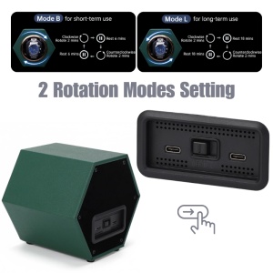 Cutie intors ceas automat iUni, Watch Winder, Piele ecologica, Verde - Img 3