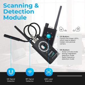 Detector Camere, Microfoane, Localizatoare GPS, Reportofoane, iUni K18, Frecvente 1Mhz - 8Ghz - Img 9