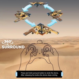 Drona avion cu telecomanda iUni E0-26, Quadcopter, Stealth Bomber Plane, Acrobatii 360°, Giroscop, Rezistent la impact, Lumini LED - Img 4