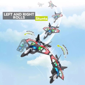 Drona avion cu telecomanda iUni S98, Quadcopter, Combat Aircraft, Acrobatii 360°, Giroscop, Rezistent la impact, Lumini LED - Img 4