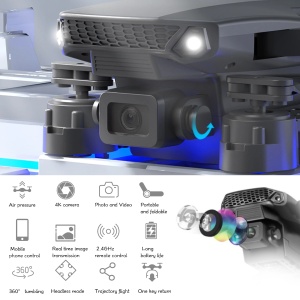Drona iUni E88, Camera 4K, WiFi, Pliabila, Transmisie live pe telefon - Img 6