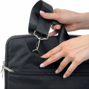 Geanta Laptop 13"-14" iUni, Curea de umar reglabila si detasabila, Impermeabila, Anti-zgarieturi, Anti-socuri, Negru - Img 13