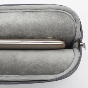 Geanta Laptop 13"-14" iUni, Material Textil Impermeabil, Anti-zgarieturi, Anti-socuri, Buzunar extern, Gri - Img 5