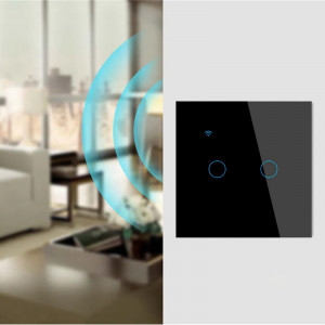 Intrerupator smart touch iUni 2F, 2 Canale, Wi-Fi, Sticla securizata, LED, Black - Img 8