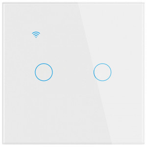 Intrerupator smart touch iUni 2F, Wi-Fi, Sticla securizata, LED - Img 8