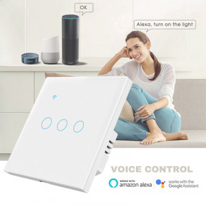Intrerupator smart touch iUni 3F, 3 Canale, Wireless, Sticla securizata, LED - Img 5
