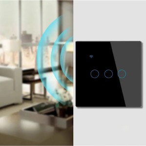 Intrerupator smart touch, WiFi, Sticla securizata, iUni 3G, 10A, Control vocal, Smart Life / Tuya, LED, Black - Img 10