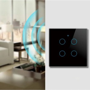 Intrerupator smart touch, WiFi, Sticla securizata, iUni 4G, 10A, Control vocal, Smart Life / Tuya, LED, Black - Img 10