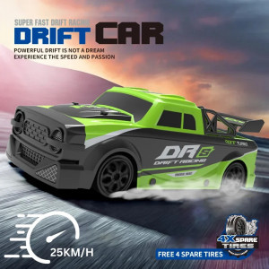 Masina cu Telecomanda iUni C053, Scara 1:18, 2.4Ghz, 25km/h, 4WD, High Speed Drifting & Racing Car, Verde - Img 3