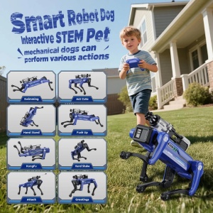 Robot Caine Inteligent iUni 8020 cu Lansator Sageti, Control Telecomanda, Comenzi Vocale, Programare Miscari - Img 3