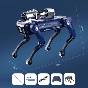 Robot Caine Inteligent iUni 8020 cu Lansator Sageti, Control Telecomanda, Comenzi Vocale, Programare Miscari - Img 12