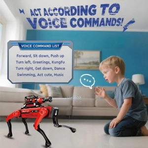Robot Caine Inteligent iUni 8021 cu Functie Pulverizare Apa, Control Telecomanda, Comenzi Vocale, Programare Miscari - Img 6