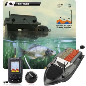 Barca Plantat, Nadit si Momit iUni V080, GPS, Sonar Fish Finder, Geanta Transport, 20000mAh, 800m, 15km/h - Img 3