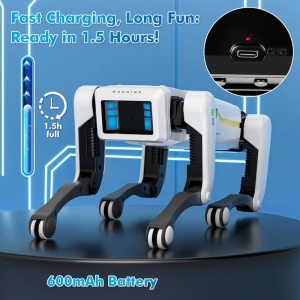 Caine Robot Inteligent iUni 8002, Control prin Telecomanda, Aplicatie, Comenzi Vocale, Programabil, 25+ Functii Interactive, Dans, Povesti, Muzica - Img 9