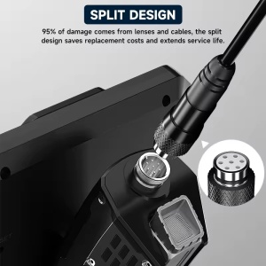 Camera Inspectie Auto iUni ROT50, 2 Camere, Camera Frontala + Camera Rotativa Laterala la 180°, Ecran LCD 5", 1080P, Cablu Semirigid, 1M Lungime, 8+1 LED-uri ajustabile, Rezistenta la Apa IP67, 5000mAh - Img 9
